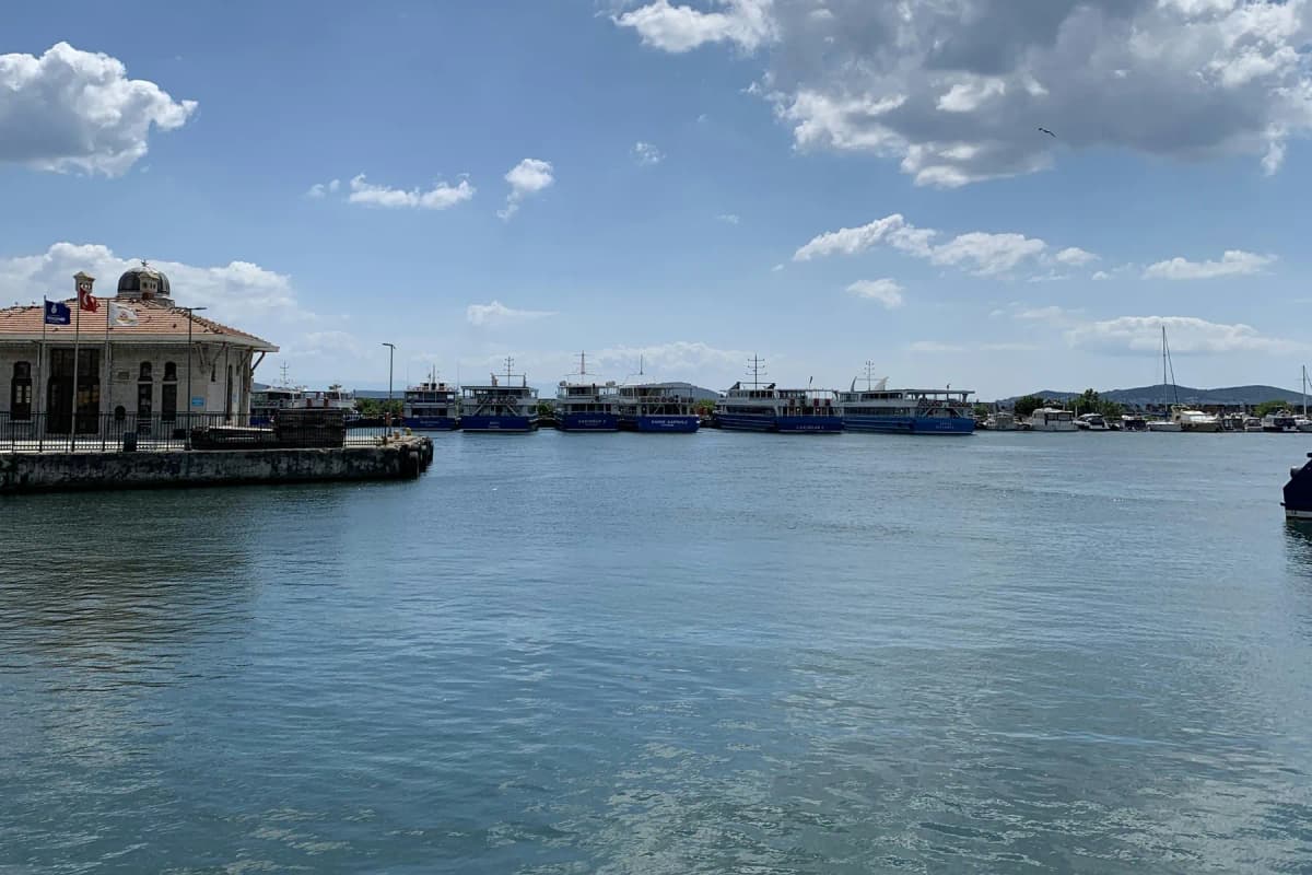 The ferry pier and waterfront at Kadıköy on Istanbul's Asian side