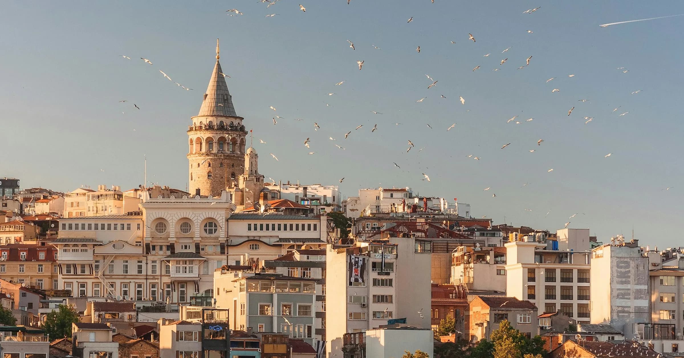 Istanbul itinerary: Galata Tower rising above the rooftops of the Galata district